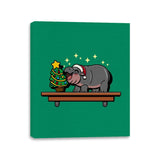 Hippo On The Shelf - Canvas Wraps Canvas Wraps RIPT Apparel 11x14 / Kelly