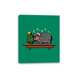 Hippo On The Shelf - Canvas Wraps Canvas Wraps RIPT Apparel 8x10 / Kelly