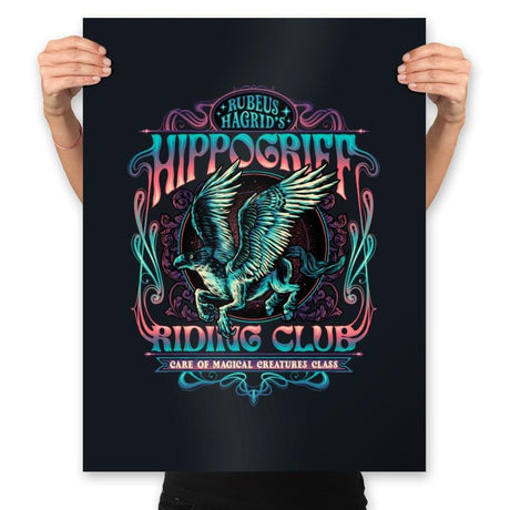 Hippogriff Riding Club - Prints Posters RIPT Apparel 18x24 / Black