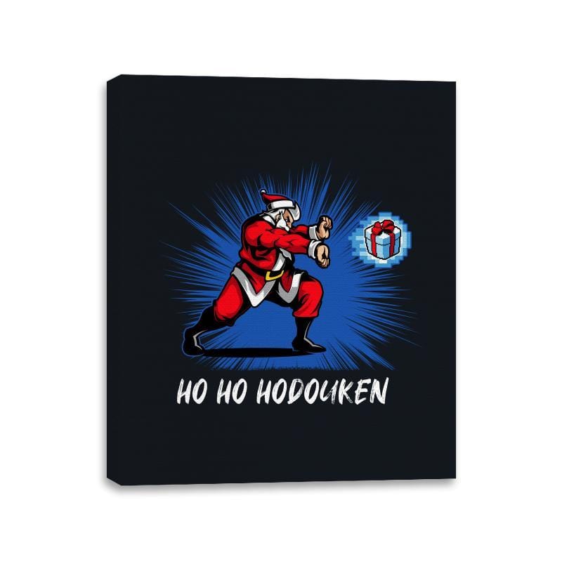 Ho ho hodouken - Canvas Wraps Canvas Wraps RIPT Apparel 11x14 / Black