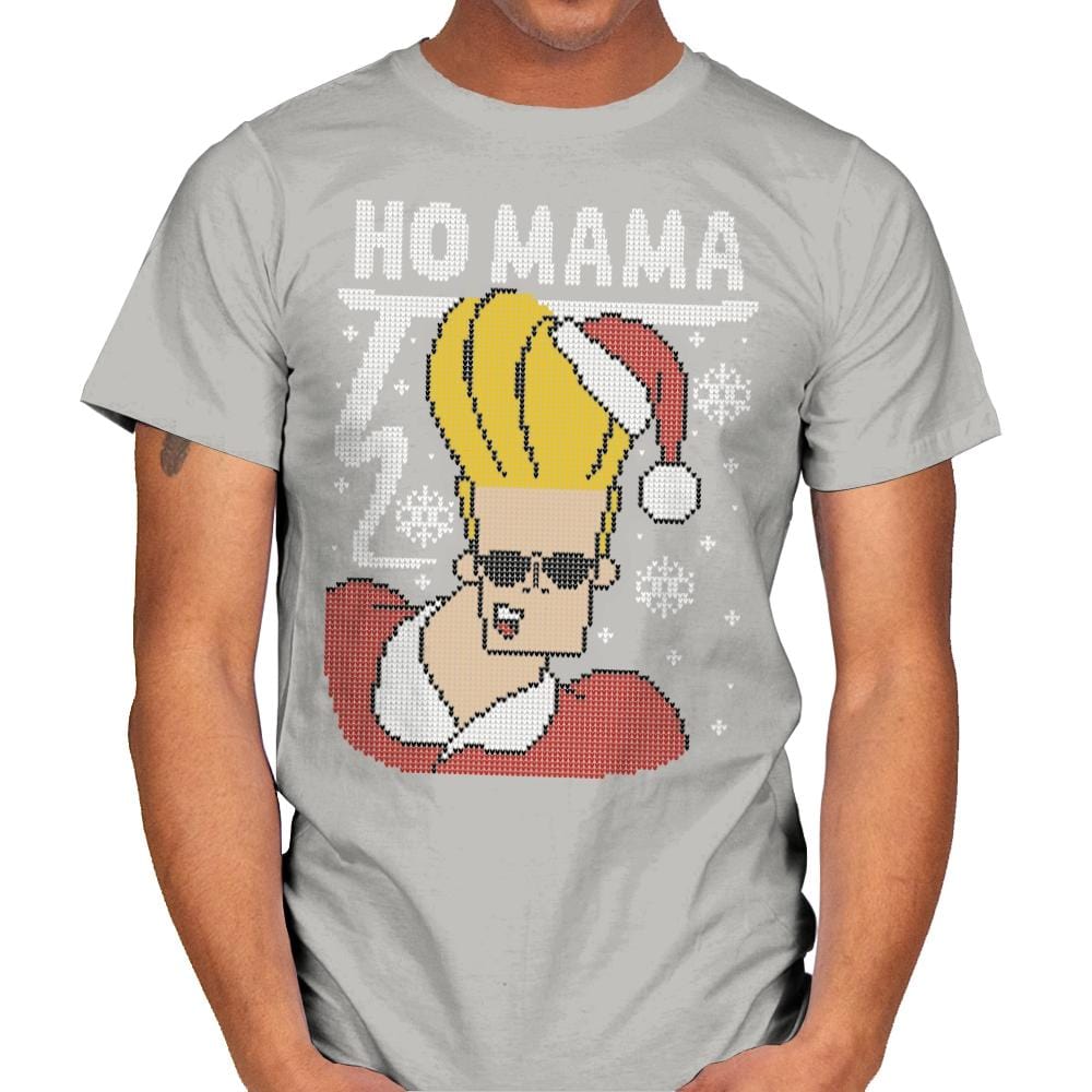 Ho Mama! - Ugly Holiday - Mens T-Shirts RIPT Apparel Small / Ice Grey