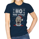 Ho You Guys! - Ugly Holiday - Womens T-Shirts RIPT Apparel Small / Navy