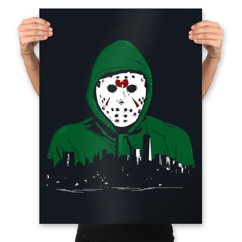 Hockey Mask Killah - Prints Posters RIPT Apparel 18x24 / Black