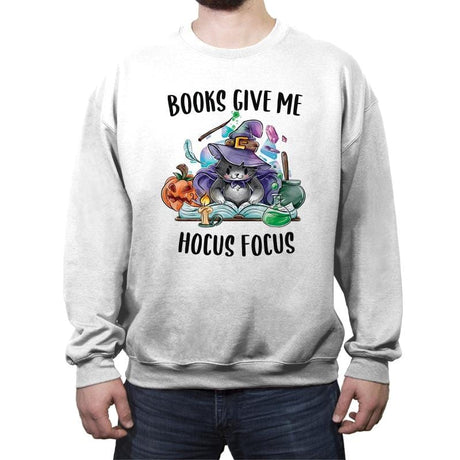 Hocus Focus  - Crew Neck Sweatshirt Crew Neck Sweatshirt RIPT Apparel Small / White