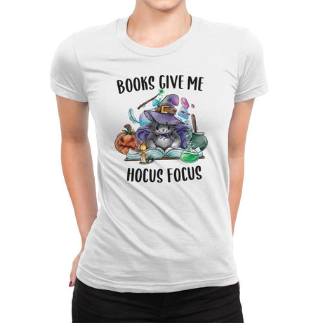 Hocus Focus  - Womens Premium T-Shirts RIPT Apparel Small / White