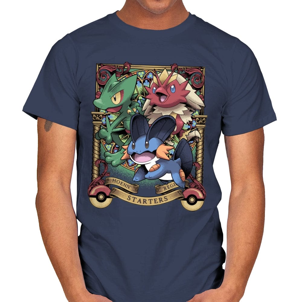 Hoenn Starters - Mens T-Shirts RIPT Apparel Small / Navy