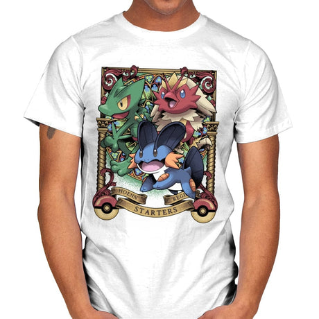 Hoenn Starters - Mens T-Shirts RIPT Apparel Small / White