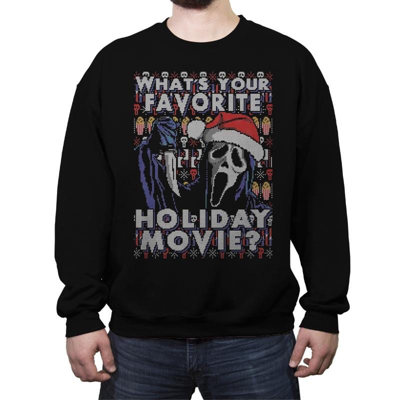 Holiday Scream - Crew Neck Sweatshirt Crew Neck Sweatshirt RIPT Apparel Small / Black