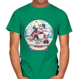 Holiday Snow Globe - Mens T-Shirts RIPT Apparel Small / Kelly