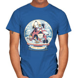 Holiday Snow Globe - Mens T-Shirts RIPT Apparel Small / Royal