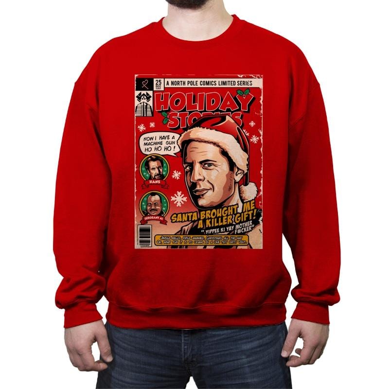 Holiday Stories Vol.3 - Crew Neck Sweatshirt Crew Neck Sweatshirt RIPT Apparel Small / Red