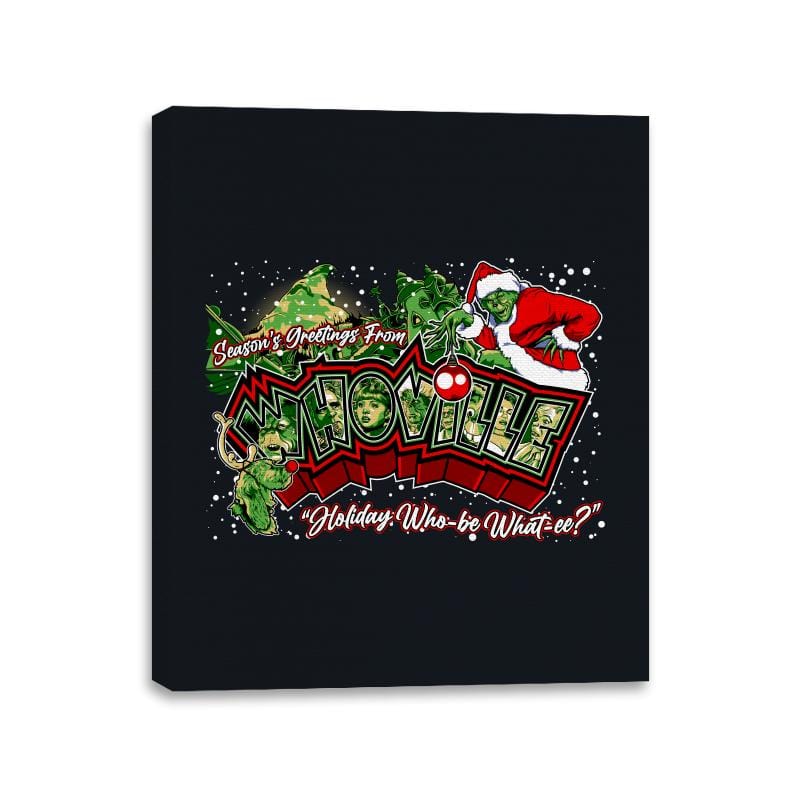 Holiday Who be What ee - Canvas Wraps Canvas Wraps RIPT Apparel 11x14 / Black