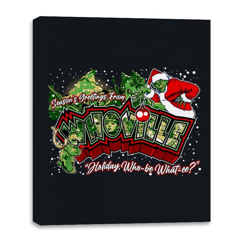 Holiday Who be What ee - Canvas Wraps Canvas Wraps RIPT Apparel 16x20 / Black