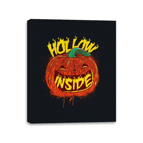 Hollow Inside - Canvas Wraps Canvas Wraps RIPT Apparel 11x14 / Black