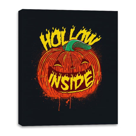 Hollow Inside - Canvas Wraps Canvas Wraps RIPT Apparel 16x20 / Black