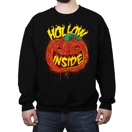 Hollow Inside - Crew Neck Sweatshirt Crew Neck Sweatshirt RIPT Apparel Small / Black