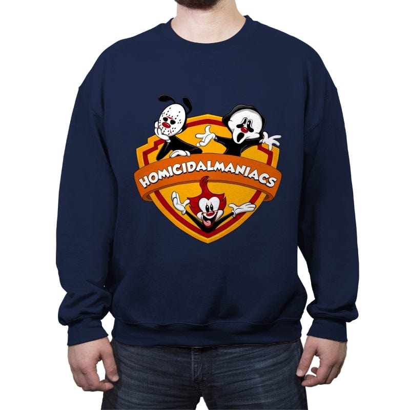 Homicidal Maniacs - Crew Neck Sweatshirt Crew Neck Sweatshirt RIPT Apparel Small / Navy