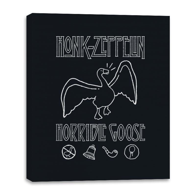 Honk Horrible Goose - Canvas Wraps Canvas Wraps RIPT Apparel 16x20 / Black