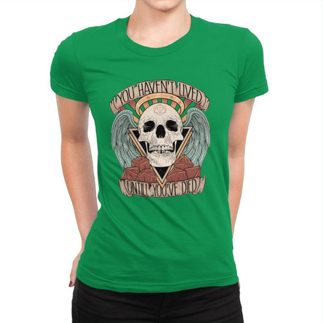 Honorary club of Dead Characters - Womens Premium T-Shirts RIPT Apparel Small / Kelly Green