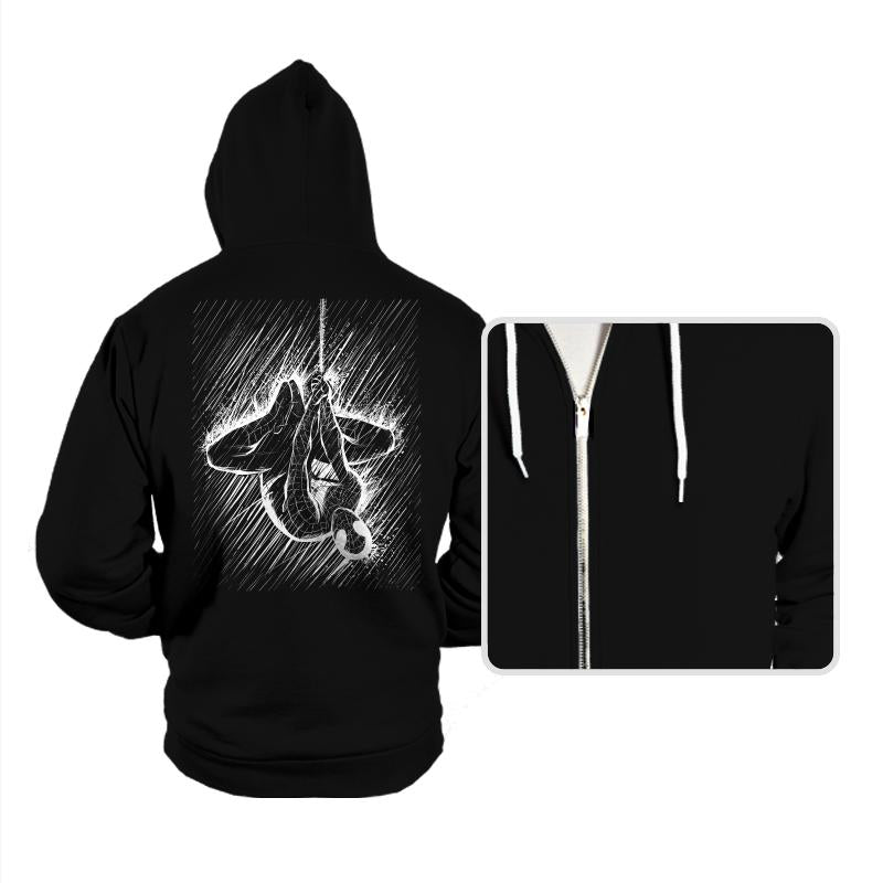 Spider in the Rain - Hoodies