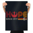 Hope Since 1977 - Prints Posters RIPT Apparel 18x24 / Black