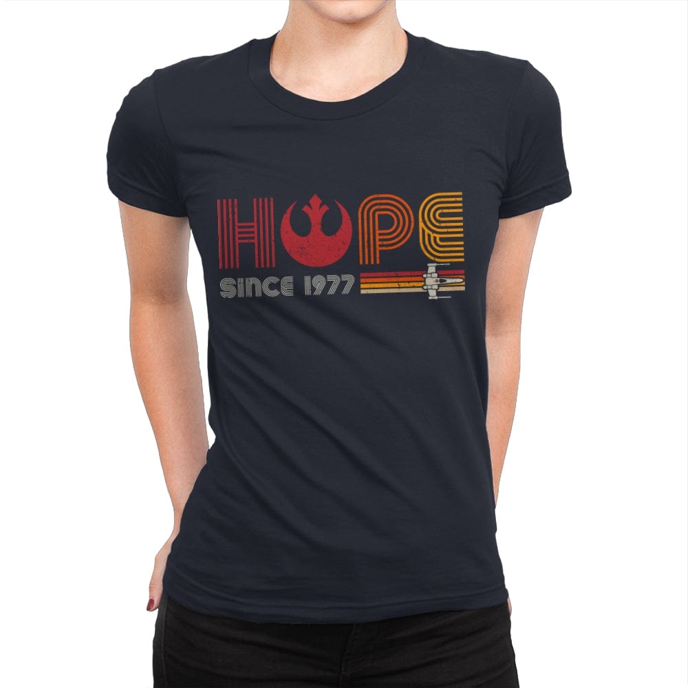 Hope Since 1977 - Womens Premium T-Shirts RIPT Apparel Small / Midnight Navy