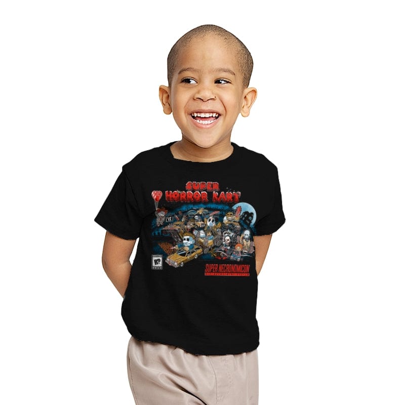 Horrific Kart - Youth T-Shirts RIPT Apparel X-small / Black