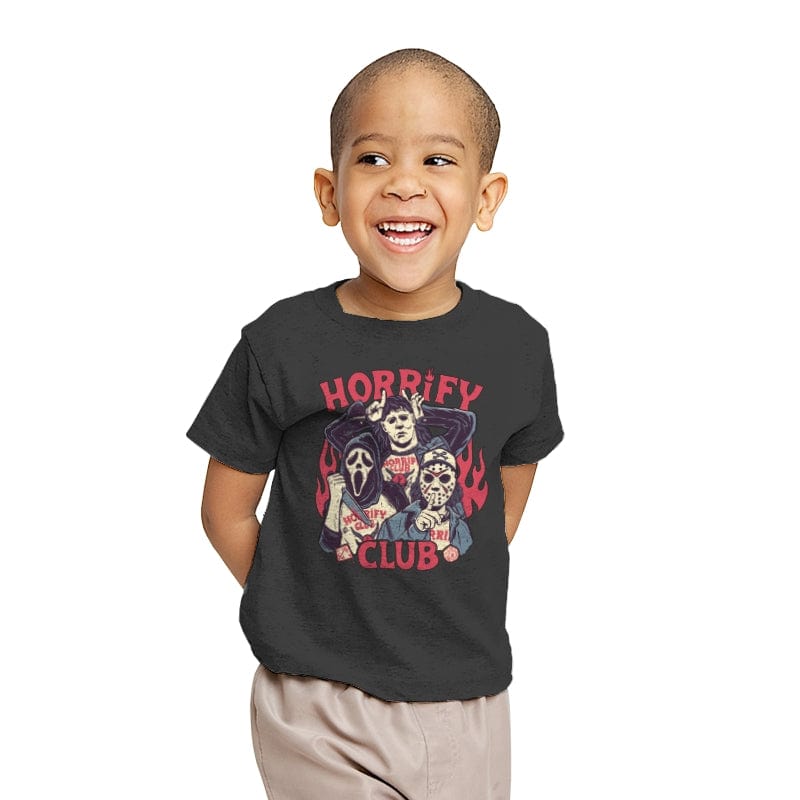 Horrify Club - Youth T-Shirts RIPT Apparel X-small / Charcoal