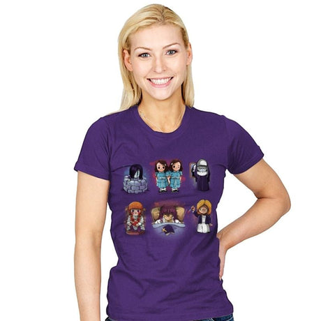 Horror Girls - Womens T-Shirts RIPT Apparel Small / Purple