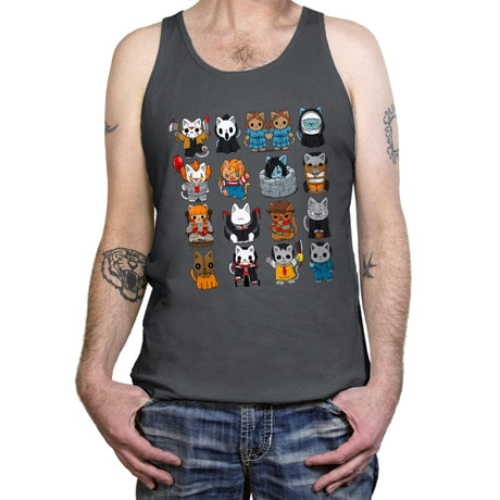 Horror Kittens - Tanktop Tanktop RIPT Apparel X-Small / Asphalt