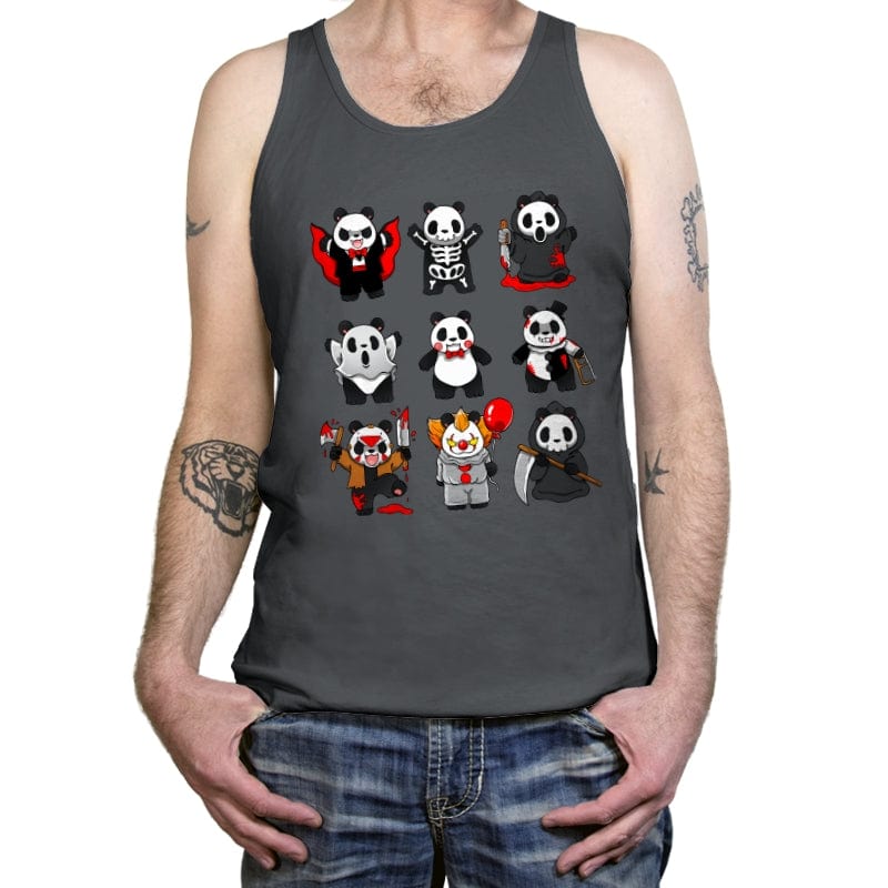 Horror Panda - Tanktop Tanktop RIPT Apparel X-Small / Asphalt