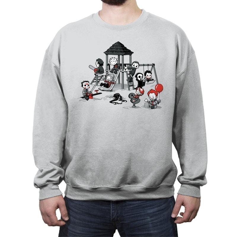 Horror Park - Crew Neck Sweatshirt Crew Neck Sweatshirt RIPT Apparel Small / Sport Gray