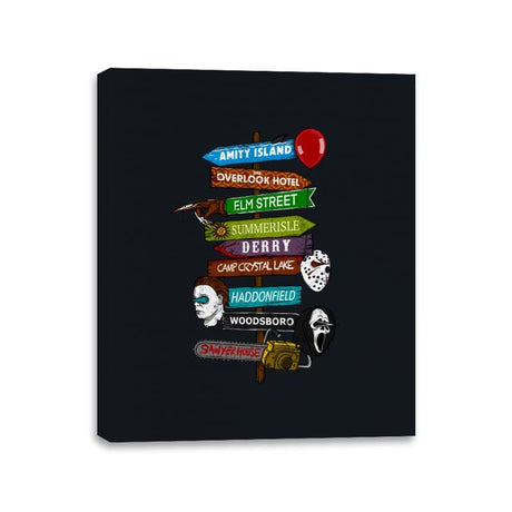 Horror Town - Canvas Wraps Canvas Wraps RIPT Apparel 11x14 / Black