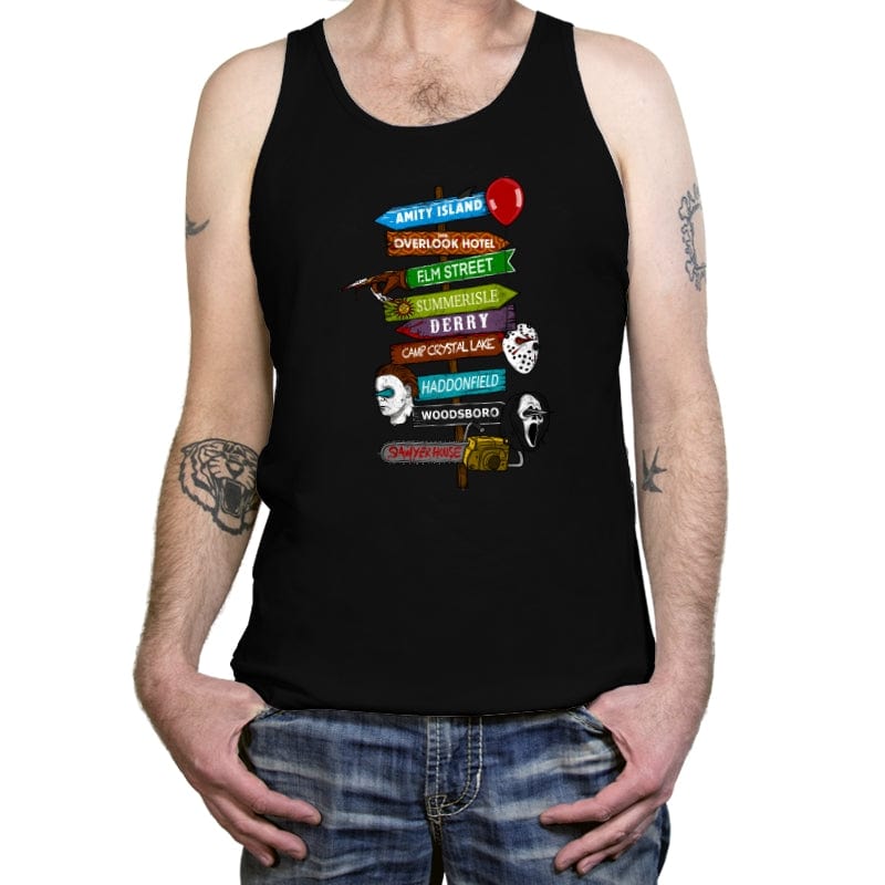 Horror Town - Tanktop Tanktop RIPT Apparel X-Small / Black