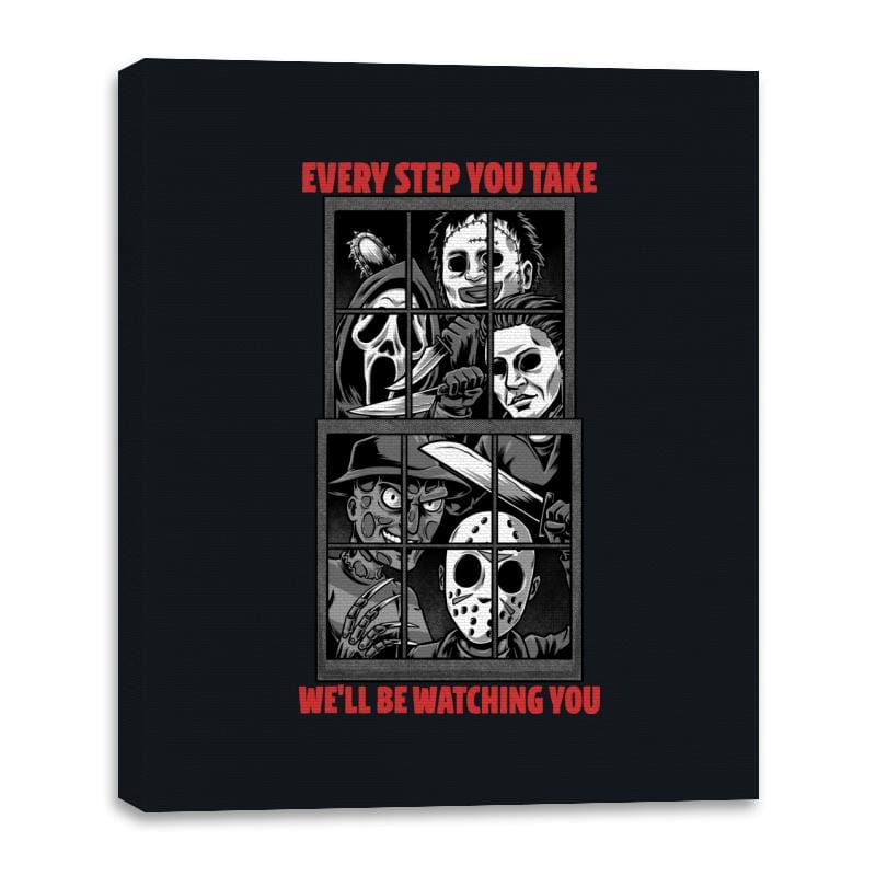 Horror Watching You - Canvas Wraps Canvas Wraps RIPT Apparel 16x20 / Black