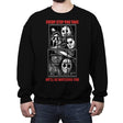 Horror Watching You - Crew Neck Sweatshirt Crew Neck Sweatshirt RIPT Apparel Small / Black