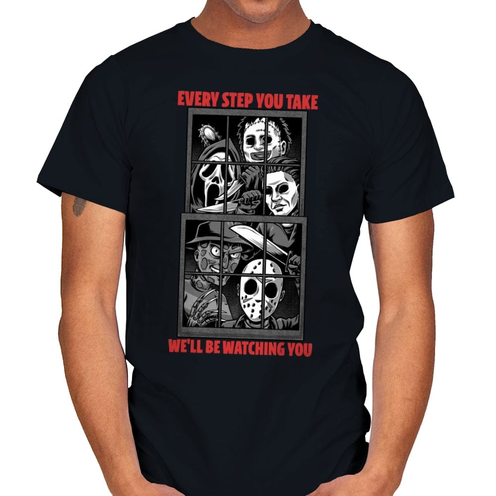 Horror Watching You - Mens T-Shirts RIPT Apparel Small / Black