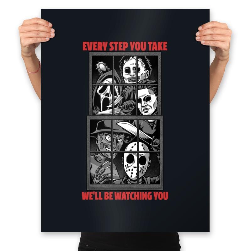 Horror Watching You - Prints Posters RIPT Apparel 18x24 / Black