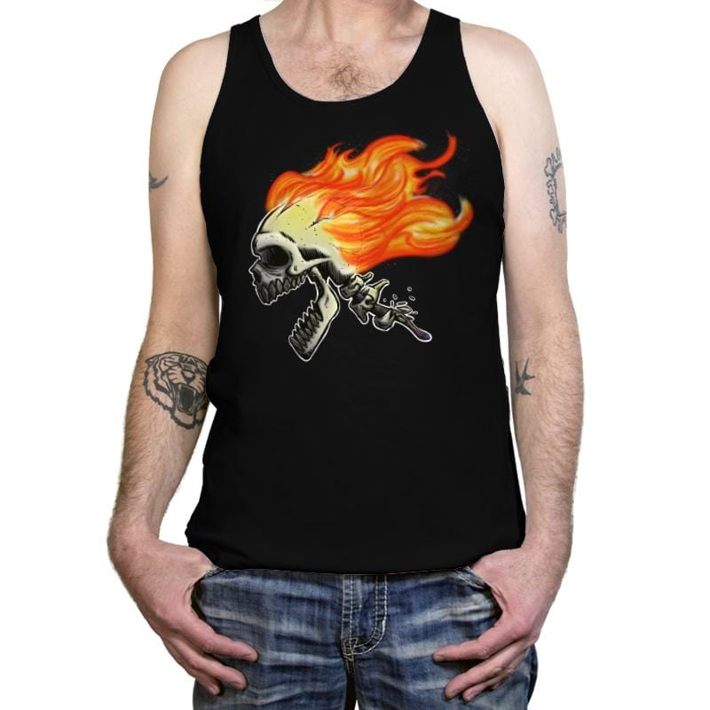 Hot Skull - Tanktop Tanktop RIPT Apparel X-Small / Black