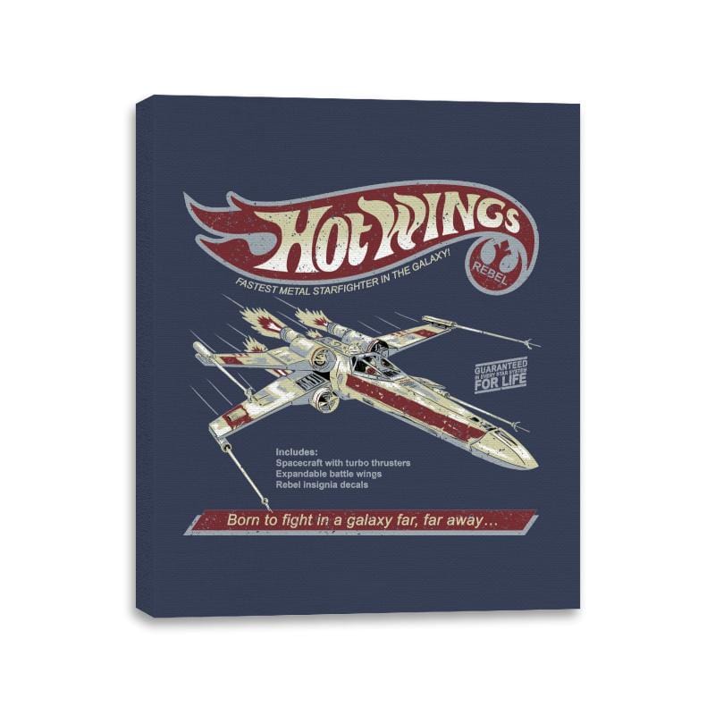 Hot Wings Rebel - Canvas Wraps Canvas Wraps RIPT Apparel 11x14 / Navy