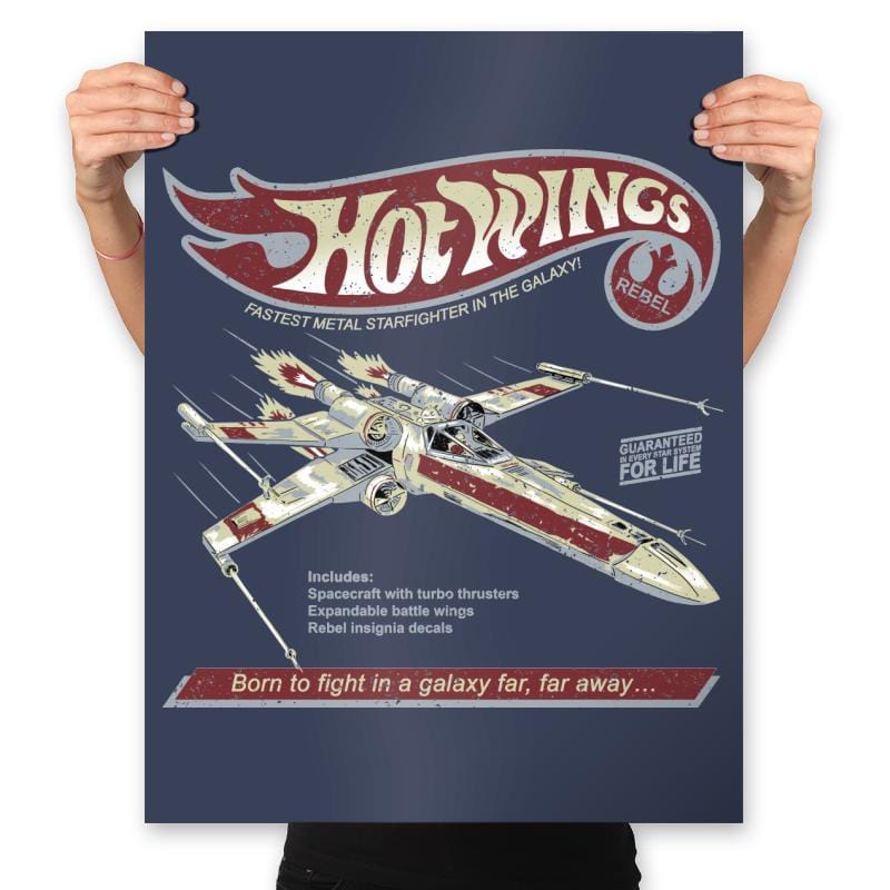 Hot Wings Rebel - Prints Posters RIPT Apparel 18x24 / Navy