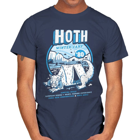 Hoth Winter Camp - Mens T-Shirts RIPT Apparel Small / Navy