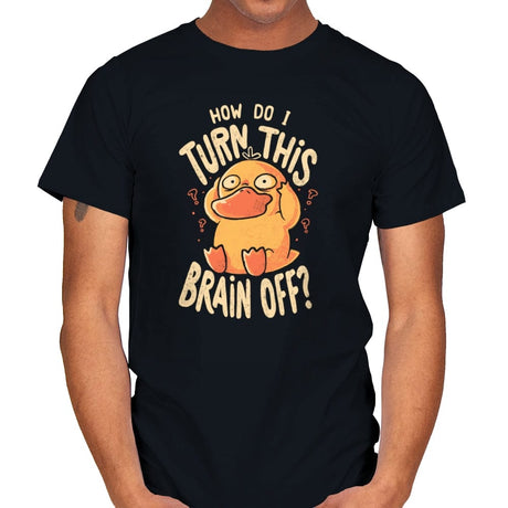 How Do I Turn This Brain Off - Mens T-Shirts RIPT Apparel Small / Black