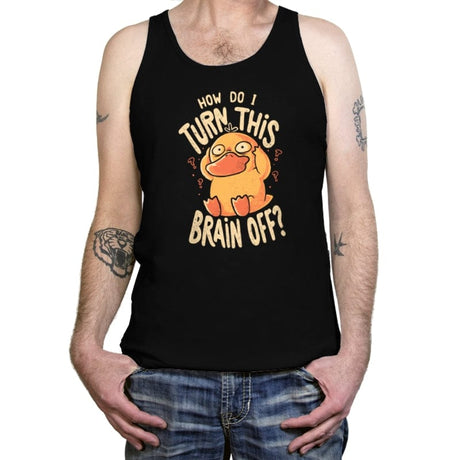 How Do I Turn This Brain Off - Tanktop Tanktop RIPT Apparel X-Small / Black