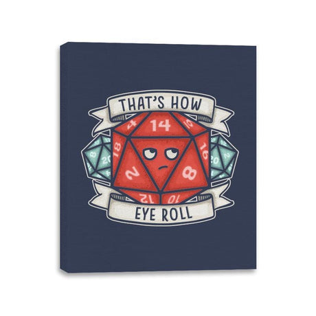 How Eye Roll - Canvas Wraps Canvas Wraps RIPT Apparel 11x14 / Navy