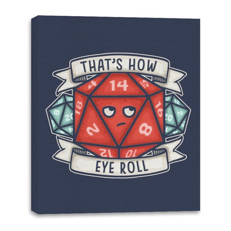 How Eye Roll - Canvas Wraps Canvas Wraps RIPT Apparel 16x20 / Navy