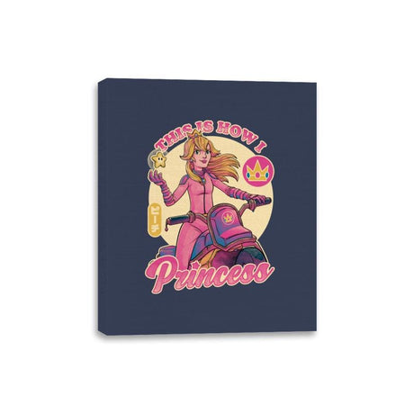 How I Princess - Powerful Video Game Biker - Canvas Wraps Canvas Wraps RIPT Apparel 8x10 / Navy