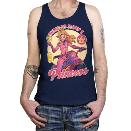 How I Princess - Powerful Video Game Biker - Tanktop Tanktop RIPT Apparel X-Small / Navy