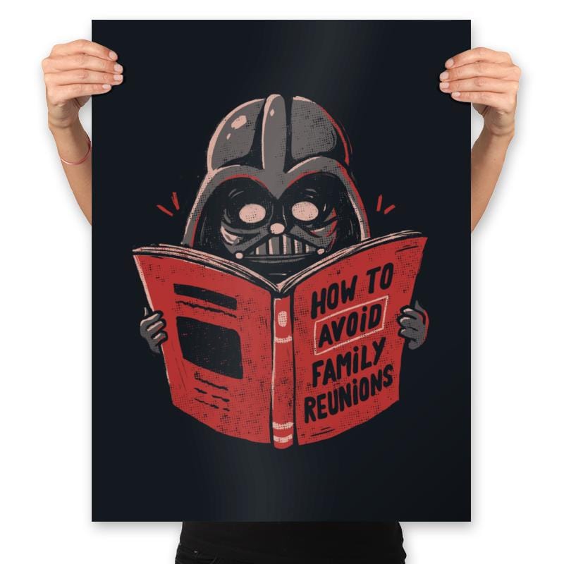 How to Avoid Family Reunions - Prints Posters RIPT Apparel 18x24 / Black