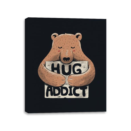 Hug Addict - Canvas Wraps Canvas Wraps RIPT Apparel 11x14 / Black